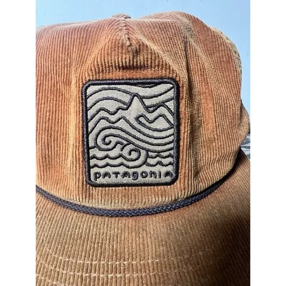 RARE Patagonia "Seazy Breezy" Fall 16’ Corduroy Hat Saddle Rust Brown - Picture 3 of 8